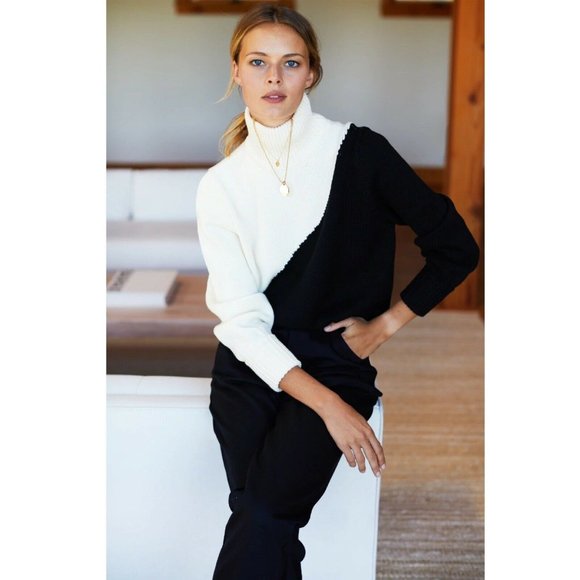 Emerson Fry Mila Womens Ivory Wool Turtleneck Pullover Sweater Size Small - Picture 5 of 8